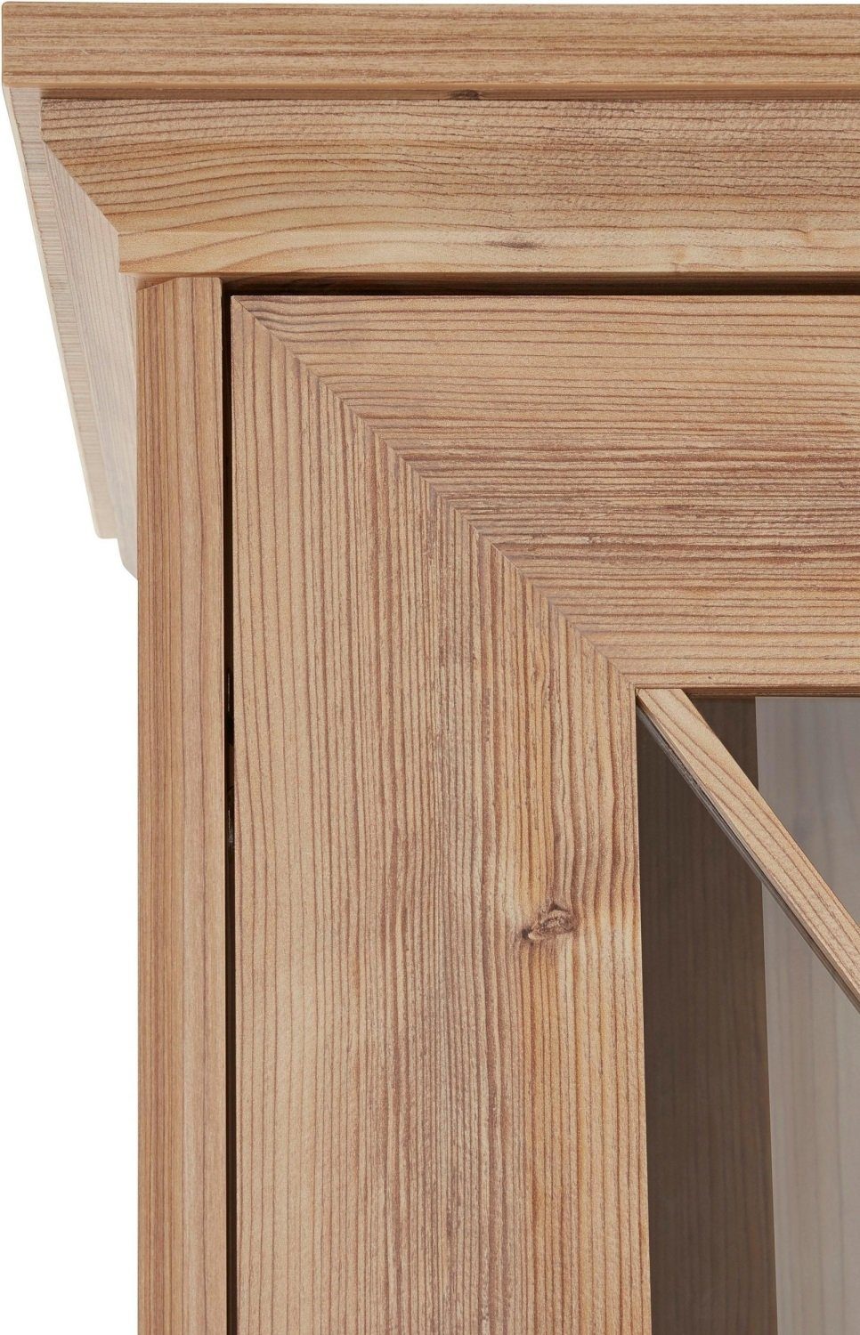 möbel-direkt.de Wohnwand Nepal, (Komplett Set, 4-St., Standvitrine + Hochkommode + Wandboard + TV- Schrank), inklusive Beleuchtung