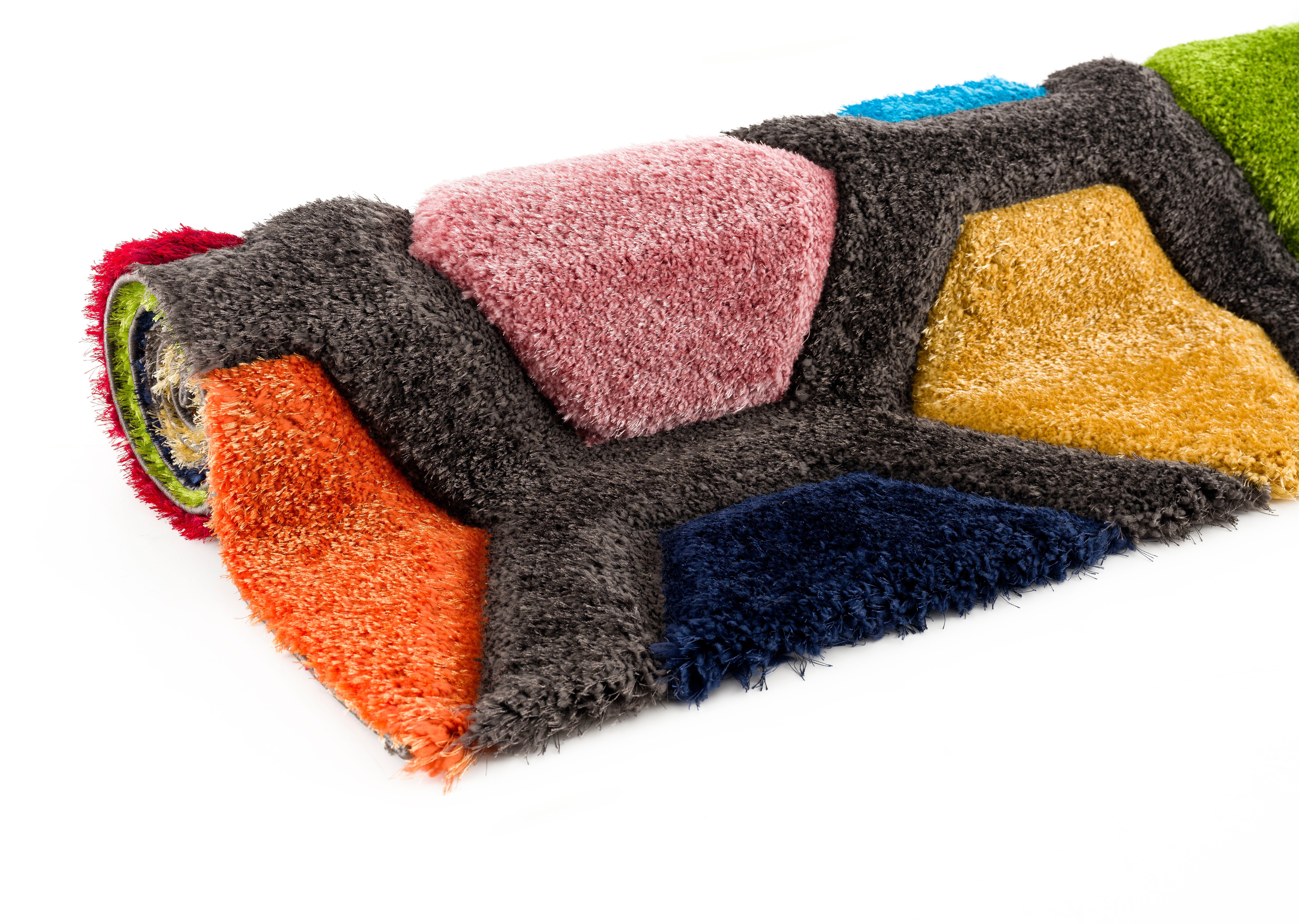 Hochflor-Teppich Bras, my home, rechteckig, Höhe: 43 mm, modernes 3D-Design, bunter Teppich