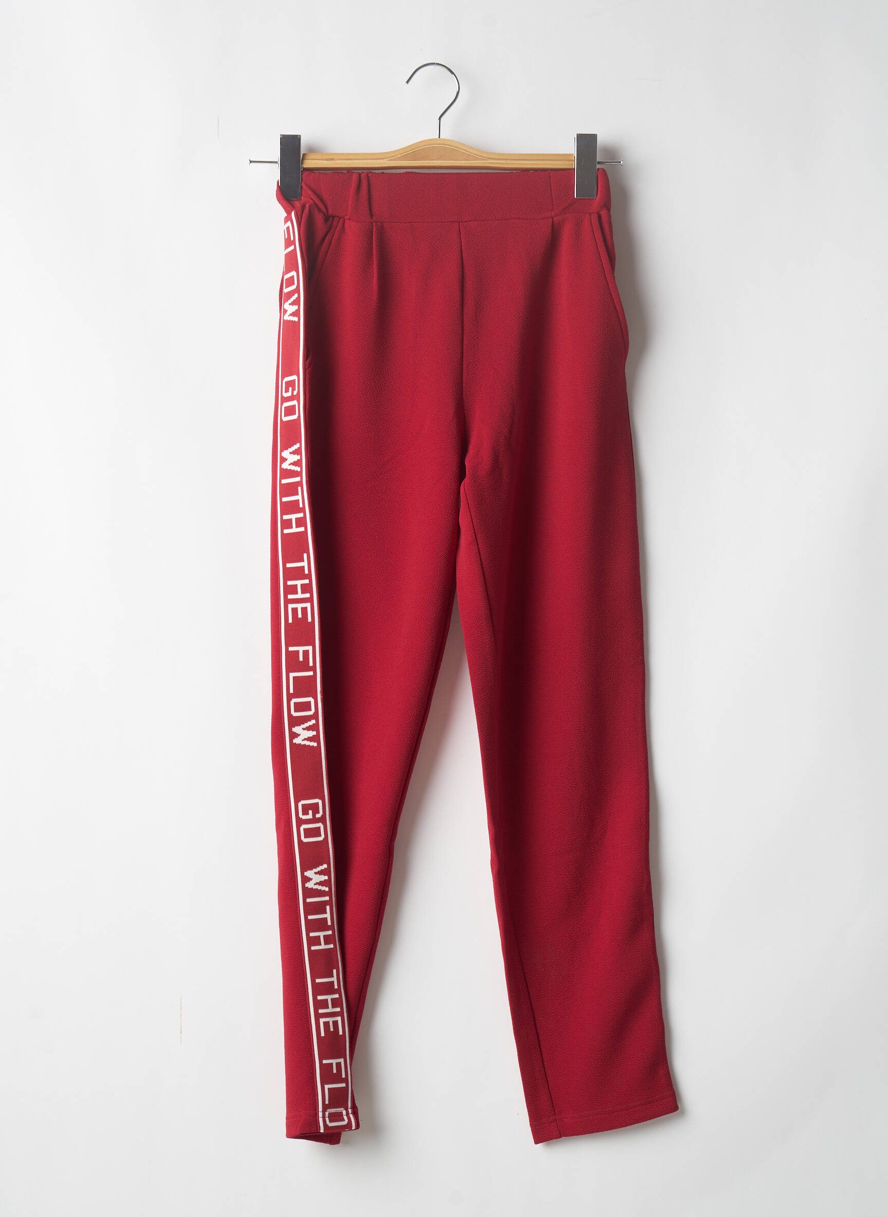 Beckaro Pantalons Droits Fille couleur rouge