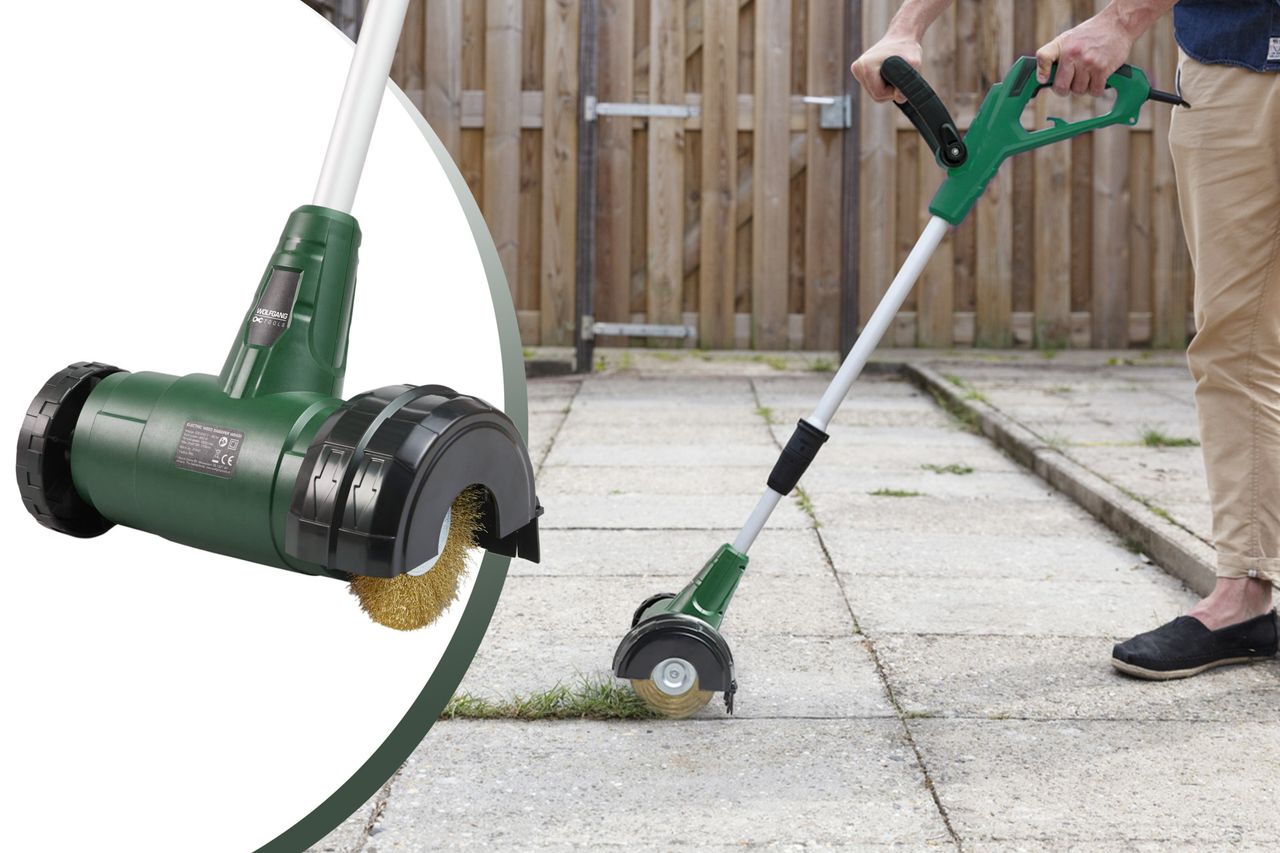 WOLFGANG TOOLS WOLFGANG Wildkrautbürste mit Netzkabel grün