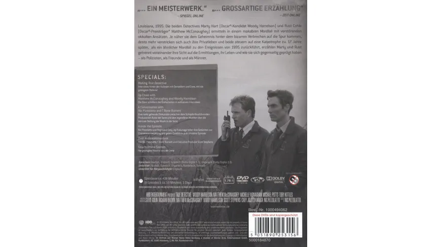 True Detective - Staffel 1  [3 DVDs]