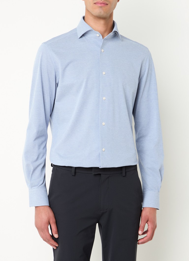 Boggi Milano Regular fit -jerseypaita, jossa aukko kauluksessa