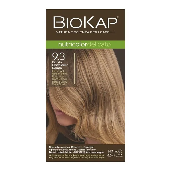 Biokap Nutricolor Delicato farba za kosu, 9.3 Veoma svijetla zlatno plava