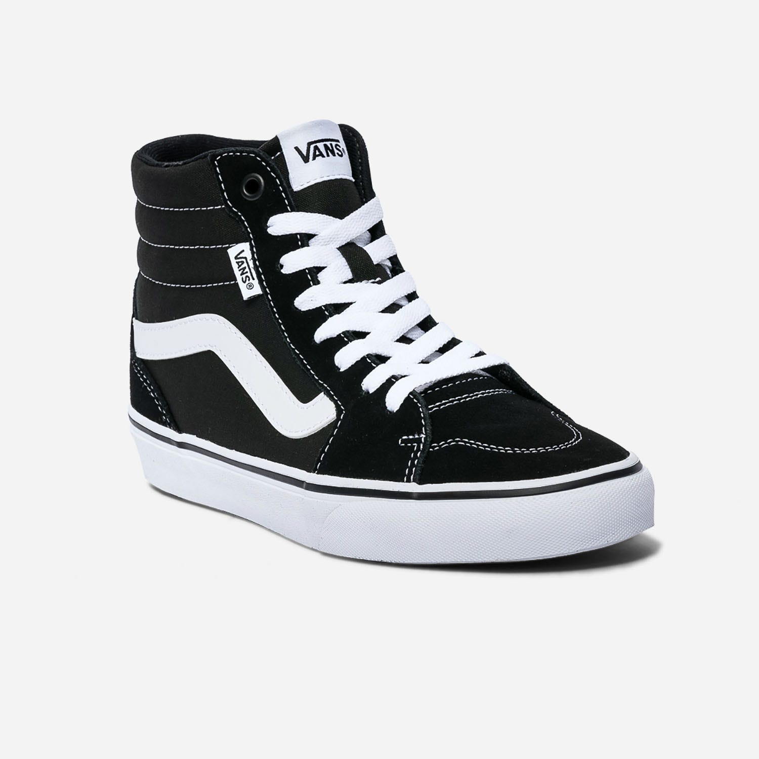 Basket VANS noire en toile et cuir velours