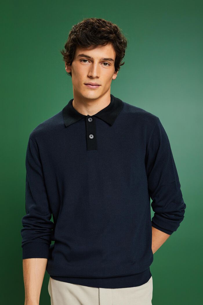 Pullover mit Polokragen aus Merinowolle