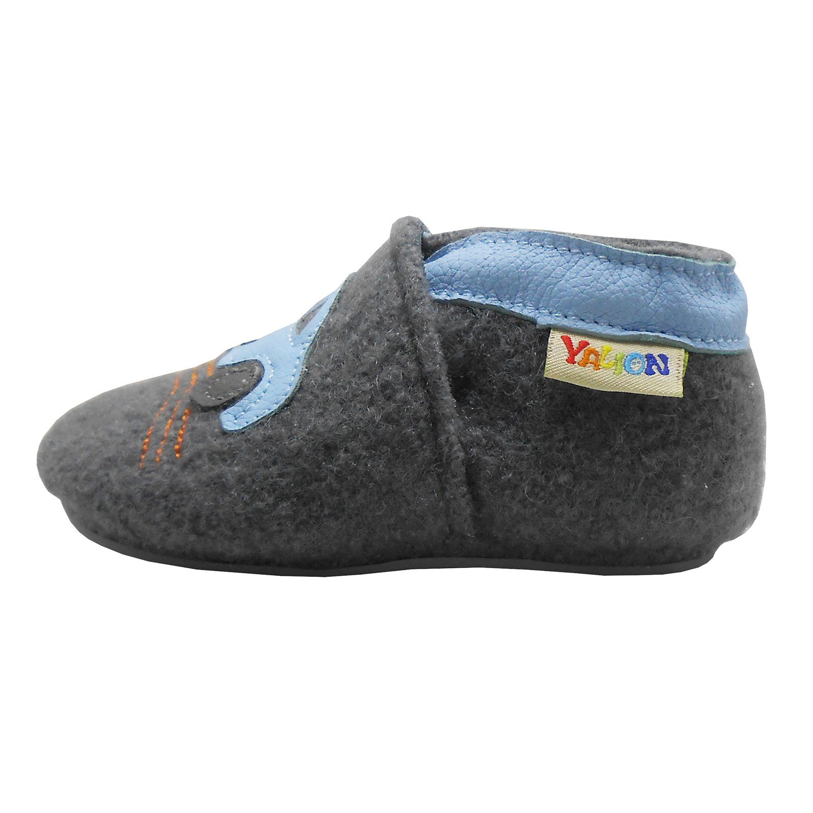 Yalion Kinder Filz Hausschuhe aus Schafwolle und Leder Hausschuh