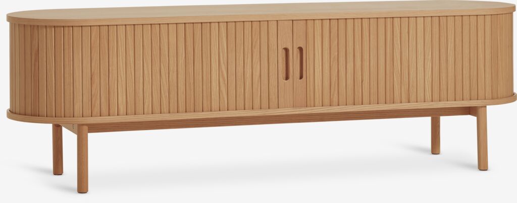 LYNGVIG TV-skap LYNGVIG 160cm 2 sidedører med rulleskodder, naturlig eik