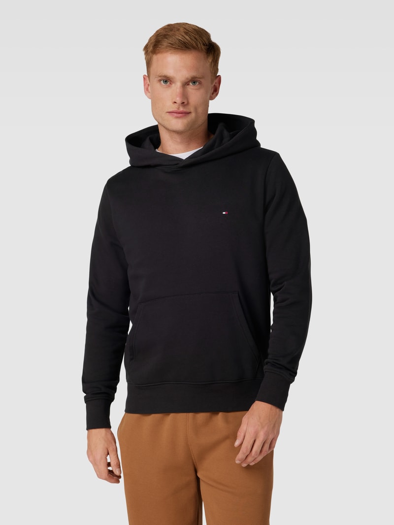 Hoodie mit Logo-Stitching Modell 'FLAG' in schwarz