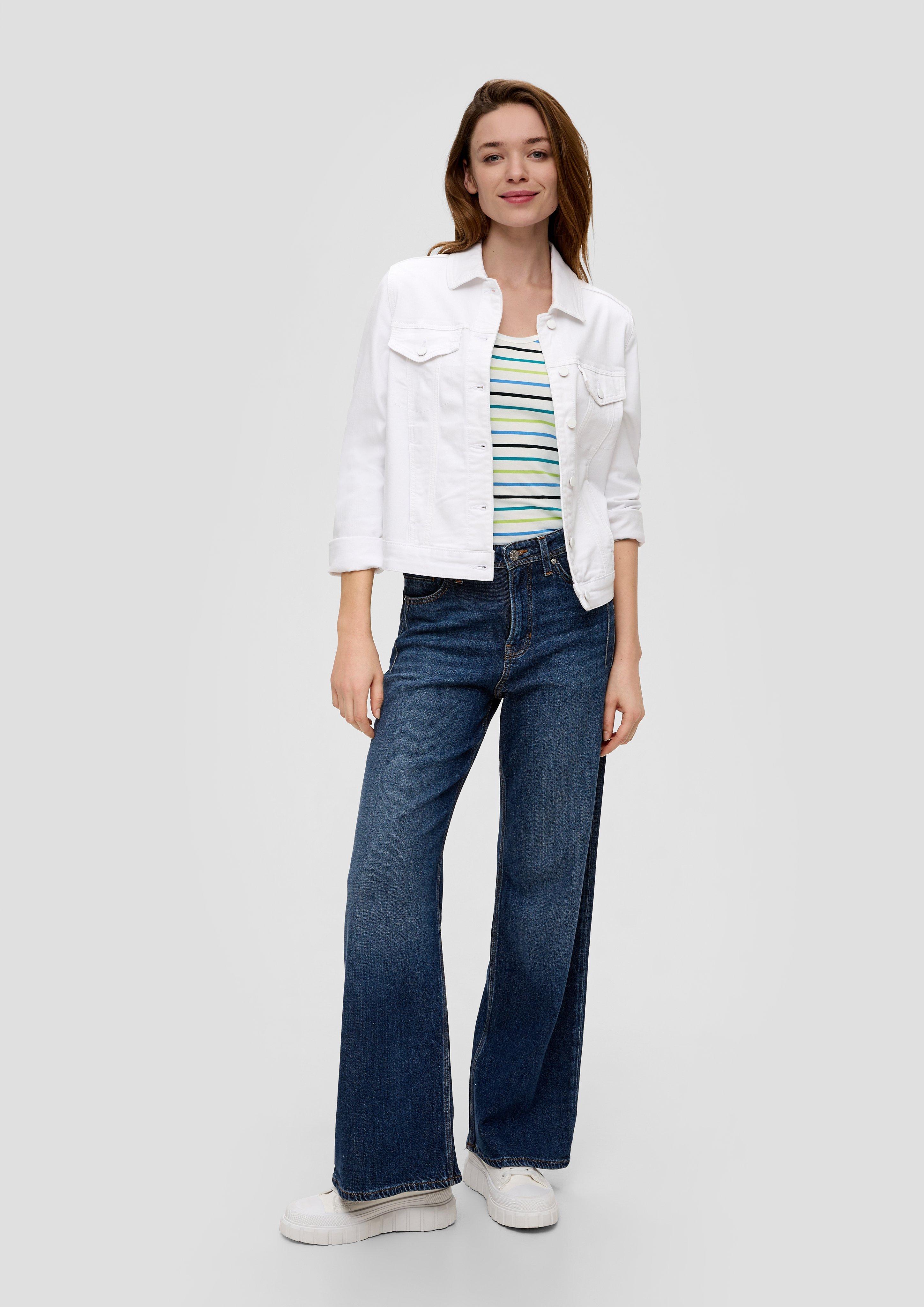 Langarmshirt mit tiefem Rundhalsausschnitt  2141909-02H8