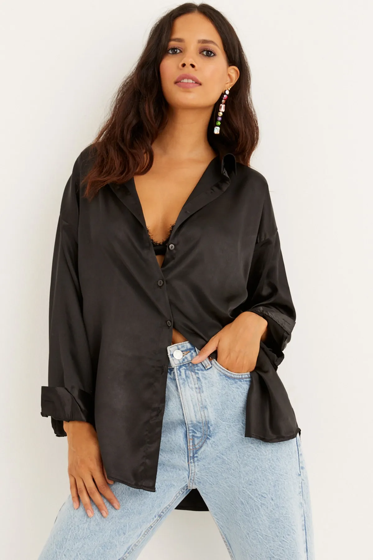 Cool & Sexy  Hemd - Schwarz - Oversized