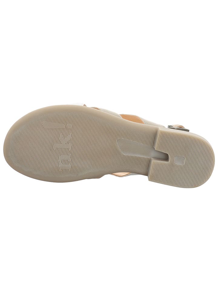Think! Leder-Sandalen in Beige/ Weiß günstig kaufen