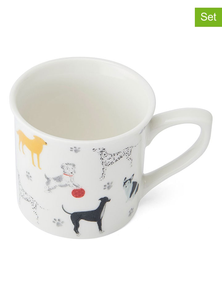 Mikasa 2er-Set: Kaffeetassen in Weiß/ Bunt - 300 ml günstig kaufen onesize