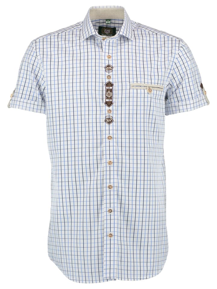 OS-Trachten Trachtenhemd Lomira in hellblau/bleu günstig kaufen