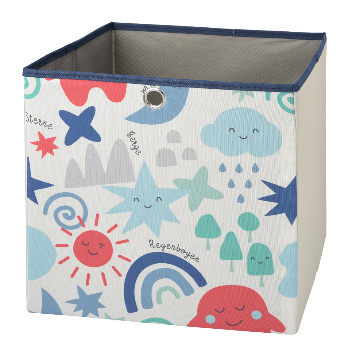 Große Aufbewahrungsbox mit bunten Motiven