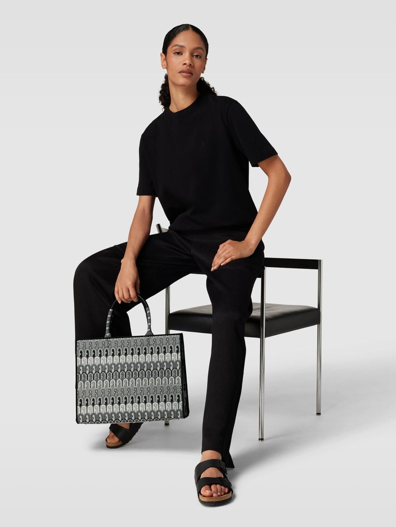 Tote Bag mit Allover-Muster in mittelgrau