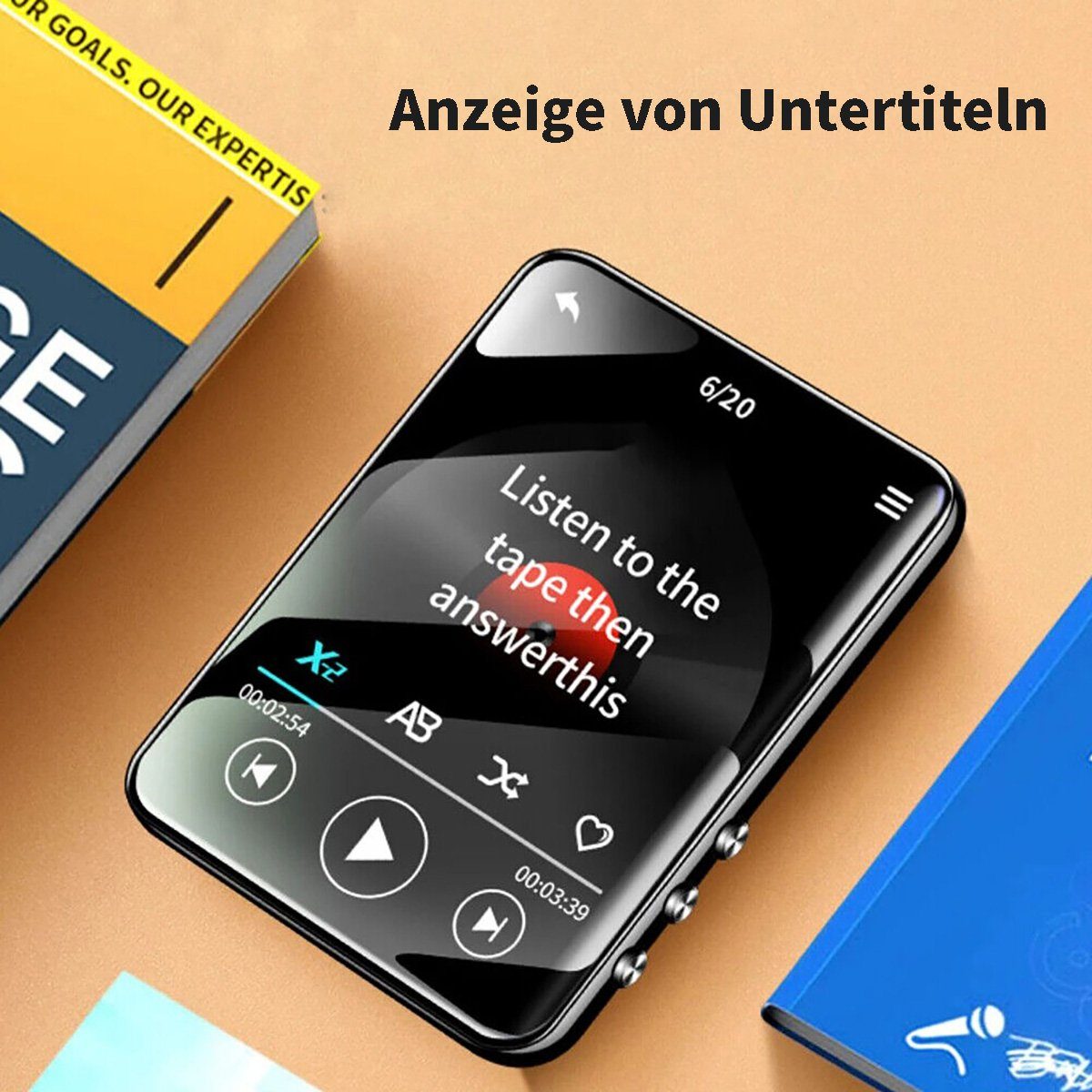 Yoyaxi Verlustfreie Klangqualität im kleinen, tragbaren Walkman MP4-Player (Touch-Player für einfache Bedienung unterwegs)