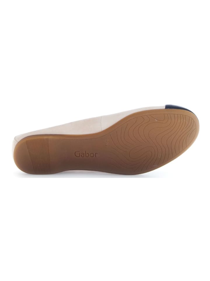 Gabor Ballerinas in Beige/Schwarz günstig kaufen