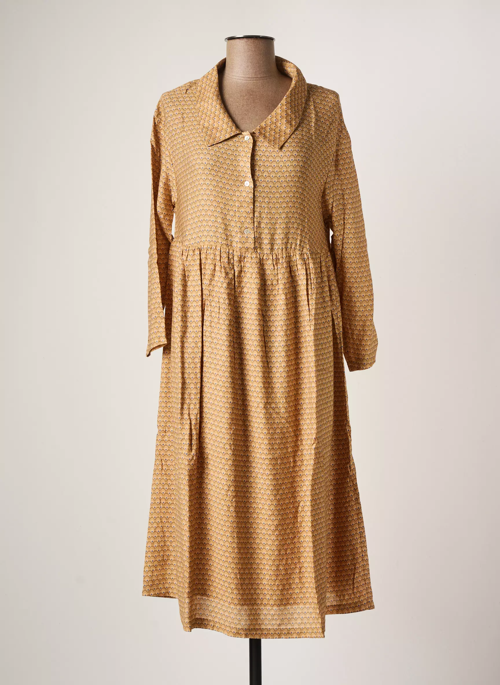 American Vintage Robes Mi Longues Femme couleur beige