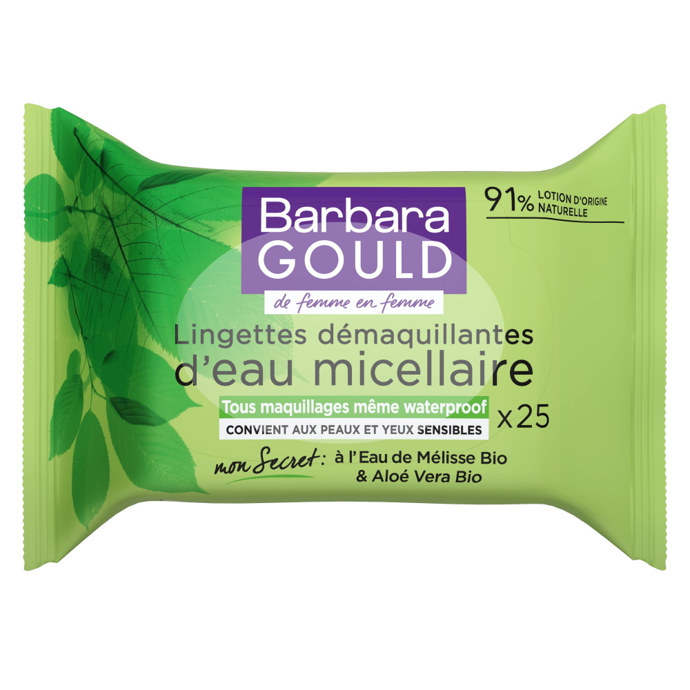 barbara gould Lingettes démaquillantes Eau micellairex25 Lingettes démaquillantes