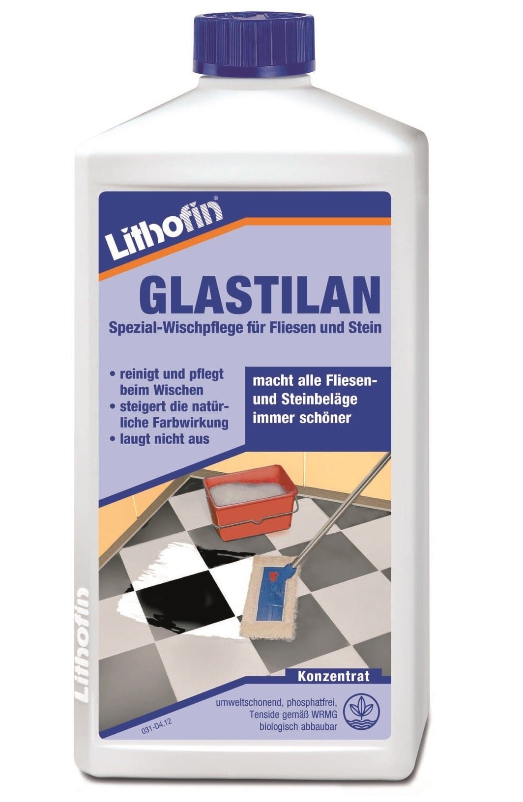 Lithofin LITHOFIN Glastilan Wischpflege 1 Ltr Naturstein-Reiniger