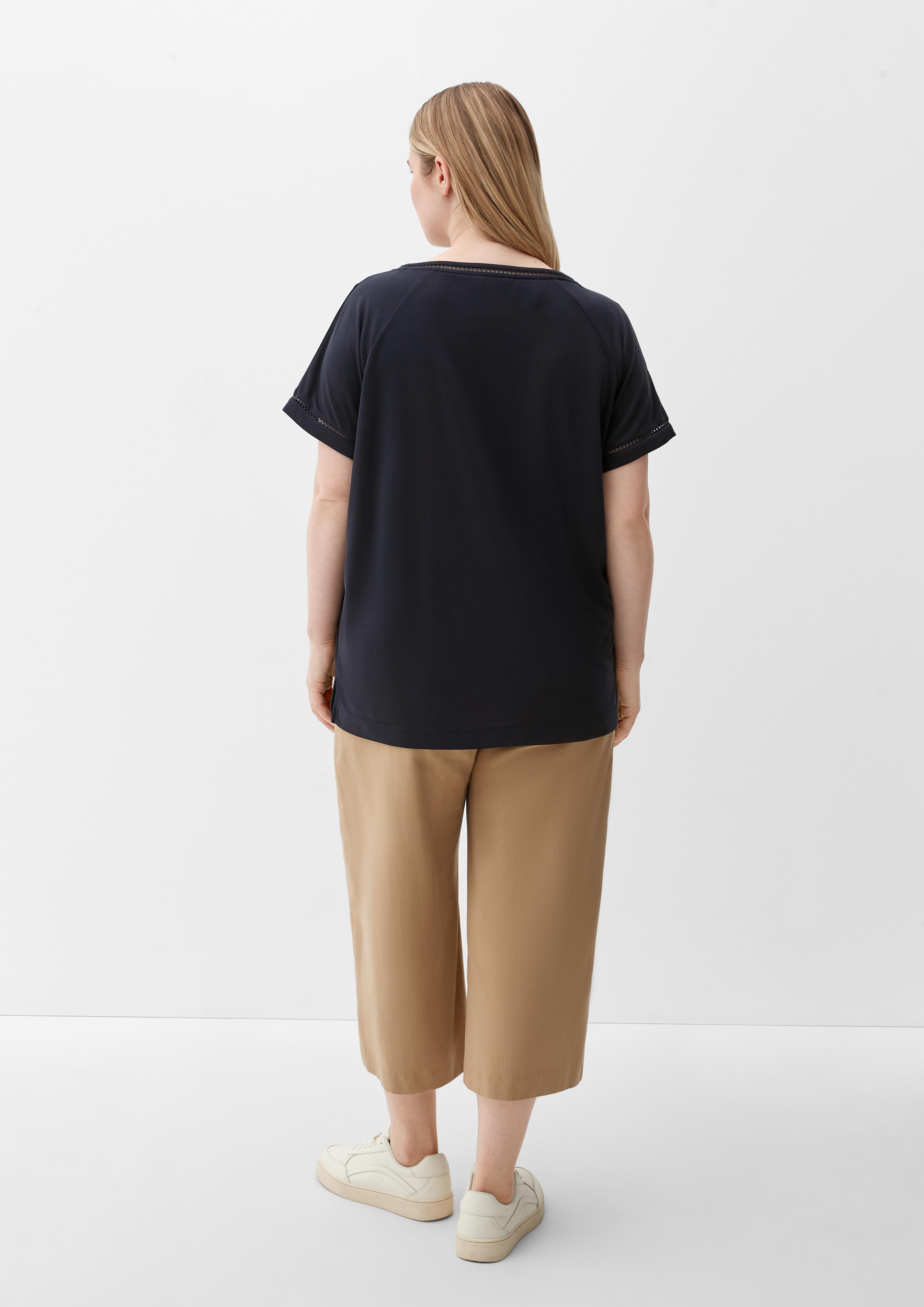 T-Shirt mit Spitzenborte  2129909-5976