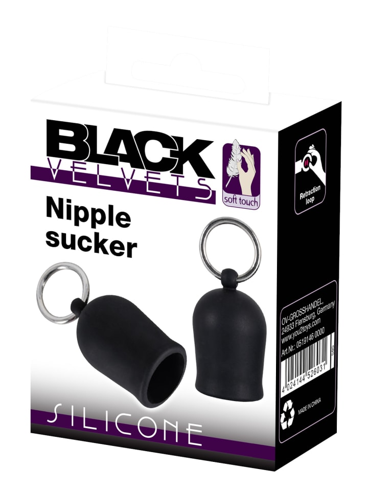 Black Velvets Nippelsauger Nipple sucker in schwarz günstig kaufen 4 cm