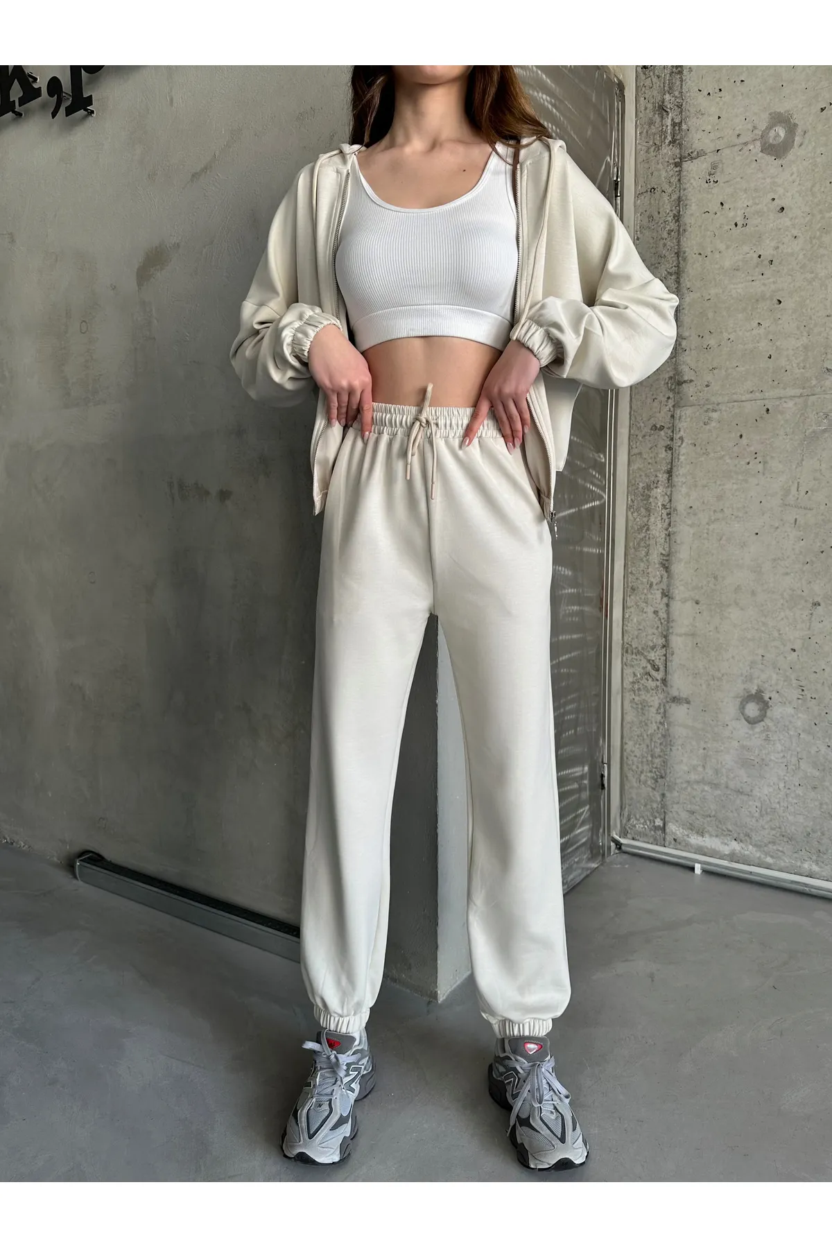 Laluvia  Steinfarbenes Taschen-Modal-Set