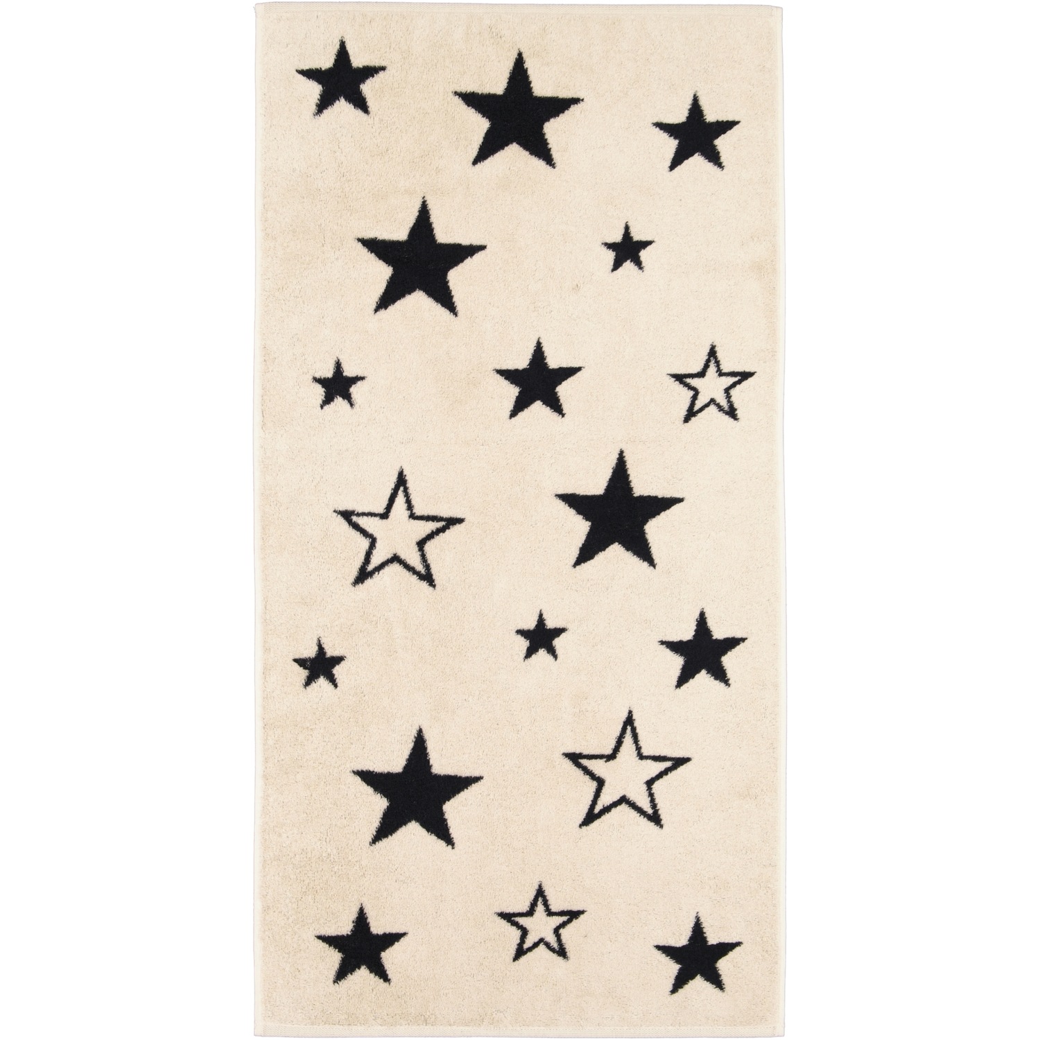 Cawö Handtücher Christmas Edition Sterne 792 natur-schwarz - 39