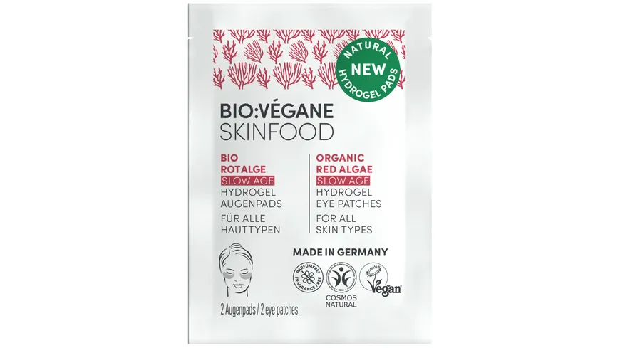 BIO:VÉGANE SKINFOOD Bio Rotalge Slow Age Hydrogel Augenpads