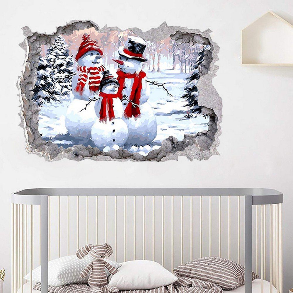 Fenstersticker Weihnachtsaufkleber Schneemann Dekorative Aufkleber Weihnachten, Ronner UG