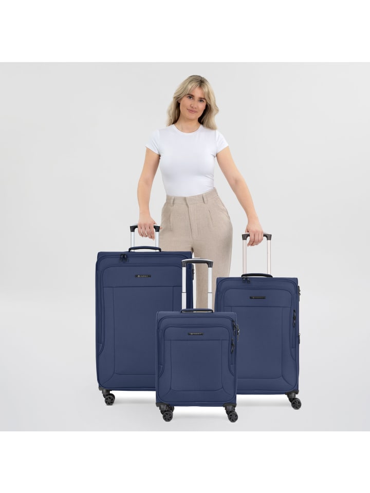 Franky Melbourne 3.0 4-Rollen Kofferset 3tlg. mit Dehnfalte in dark blue günstig kaufen onesize