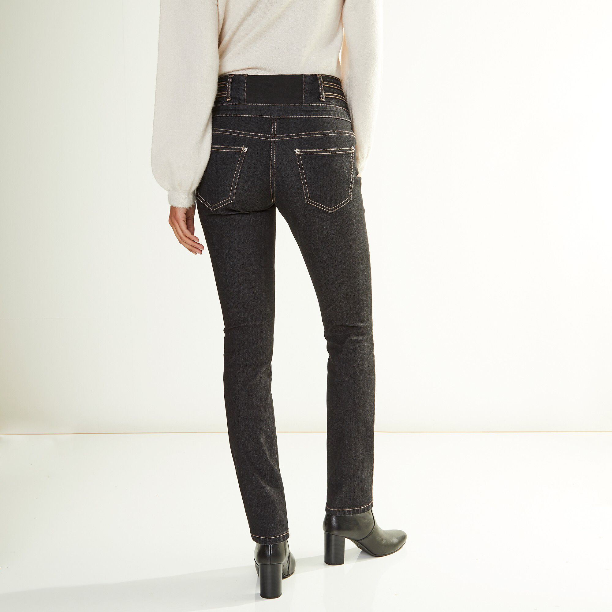 Jean coupe droite taille haute