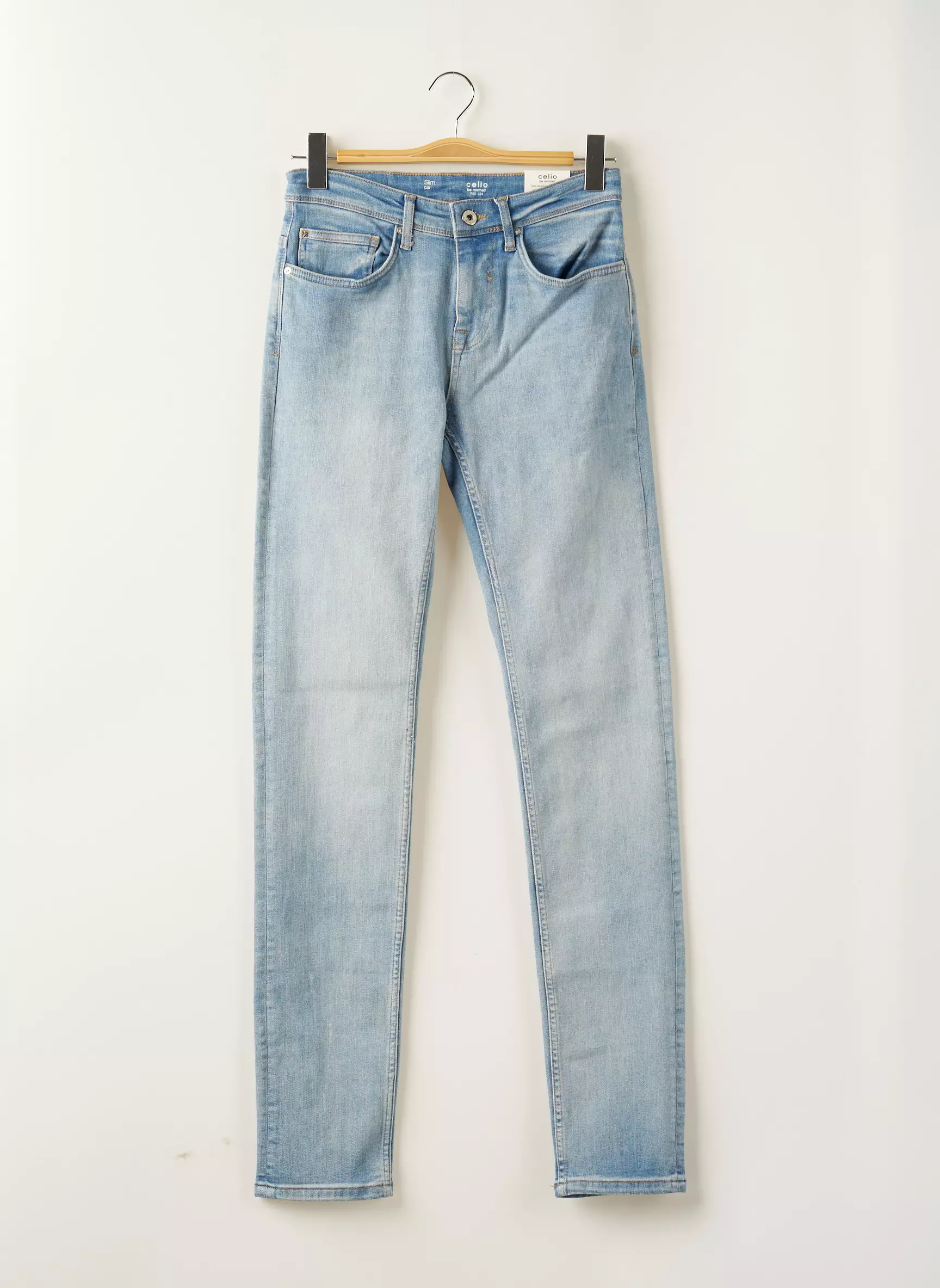 Celio Jeans Coupe Slim Homme couleur bleu