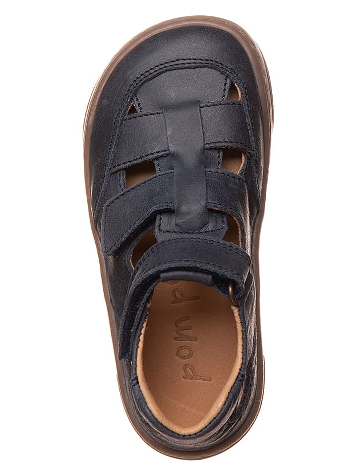 POM POM Leder-Barfußschuhe in Dunkelblau günstig kaufen 30