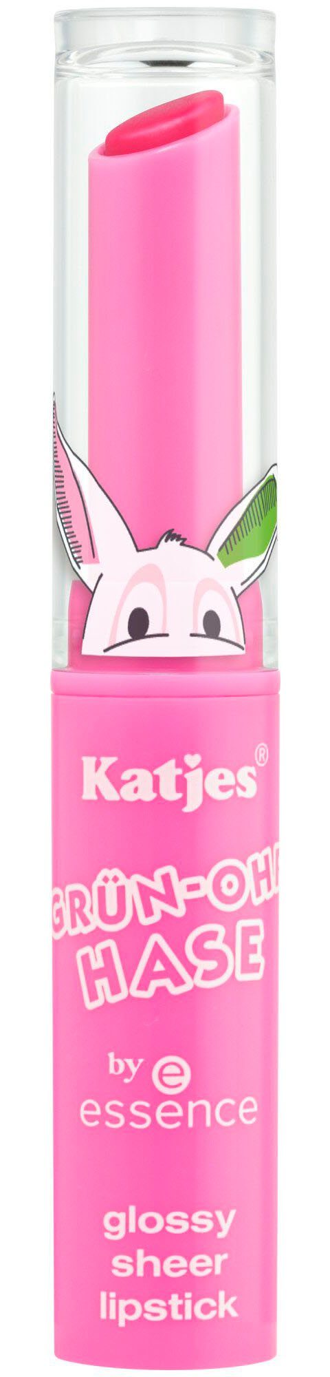 Essence Lippenstift Katjes GRÜN-OHR HASE by essence glossy sheer lipstick, 3-tlg.
