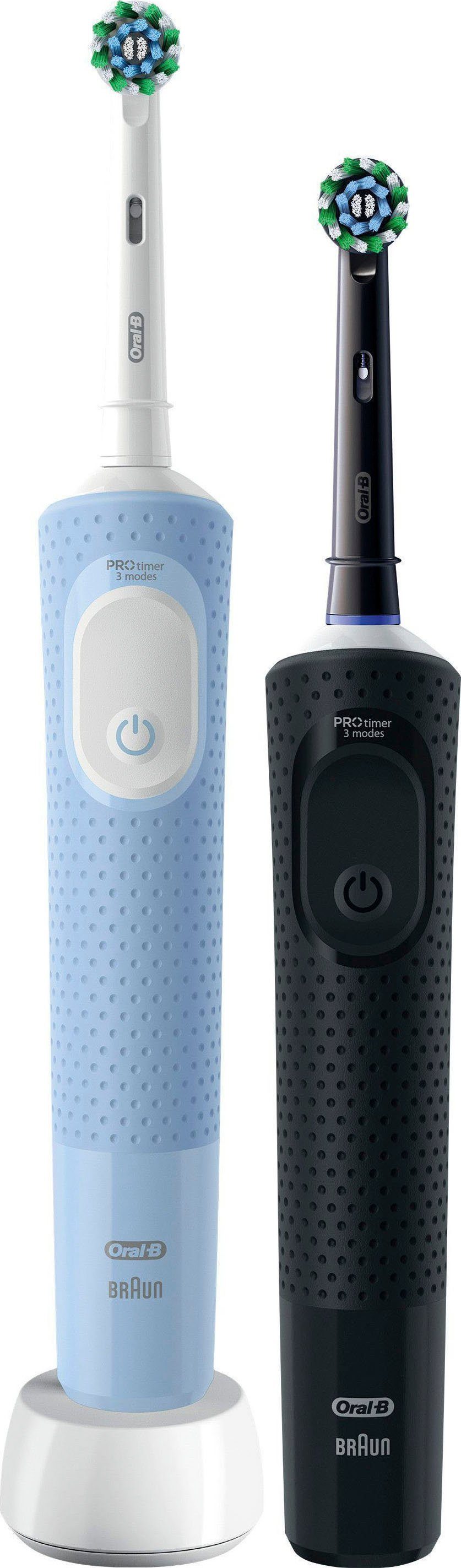 Oral-B Elektrische Zahnbürste Vitality Pro Doppelpack, Aufsteckbürsten: 2 St., Indikator-Borsten
