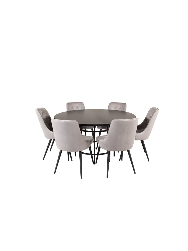 ebuy24 Essgruppe Copenhagen 6 Hellgrau 140 x 140 cm günstig kaufen onesize