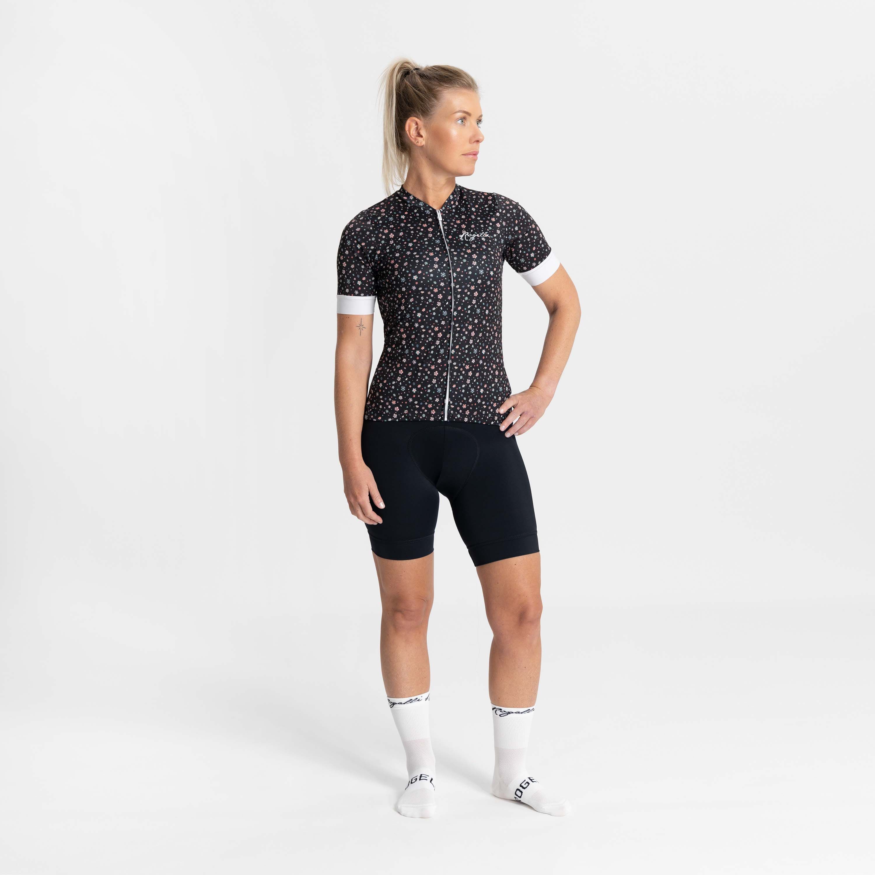 Rogelli Lily Schwarz/Weiß Damen Radtrikot Kurzarm