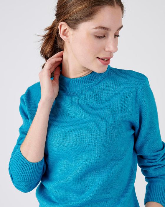 Pull col rond maille jersey