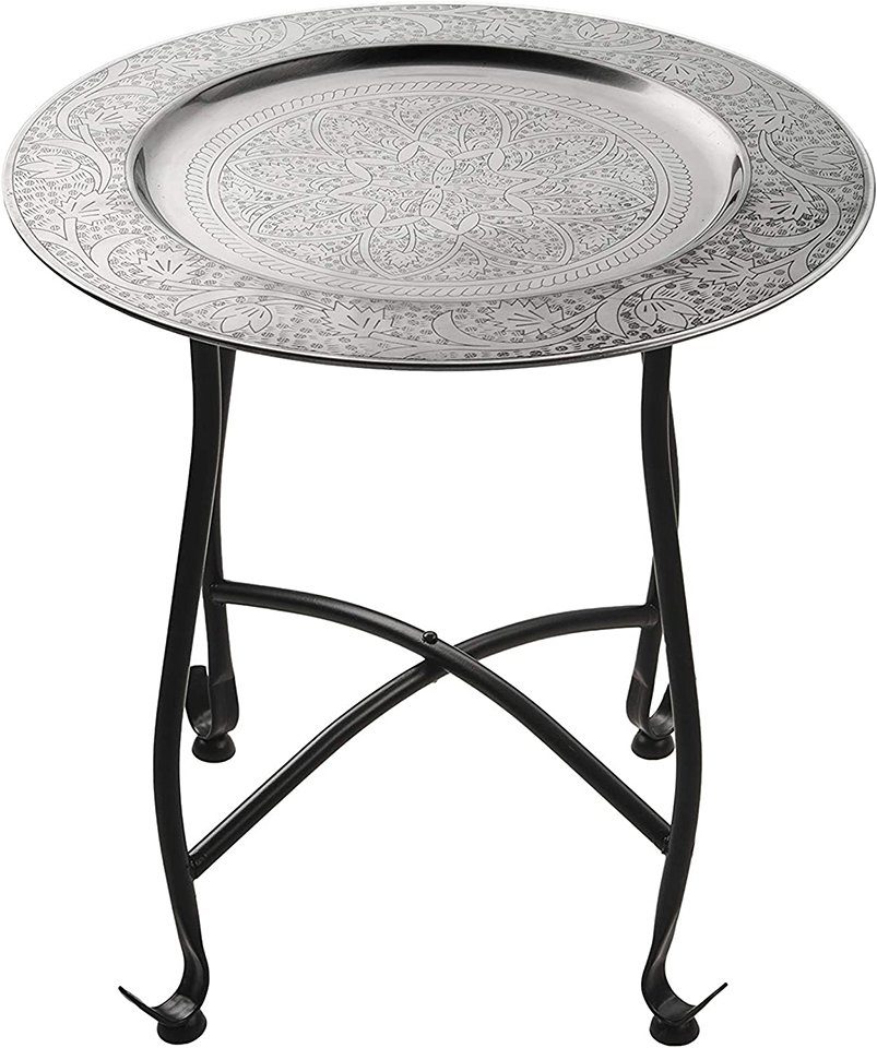 Marrakesch Orient & Mediterran Interior Beistelltisch Orientalischer Couchtisch Sule, Beistelltisch, Teetisch, Handarbeit
