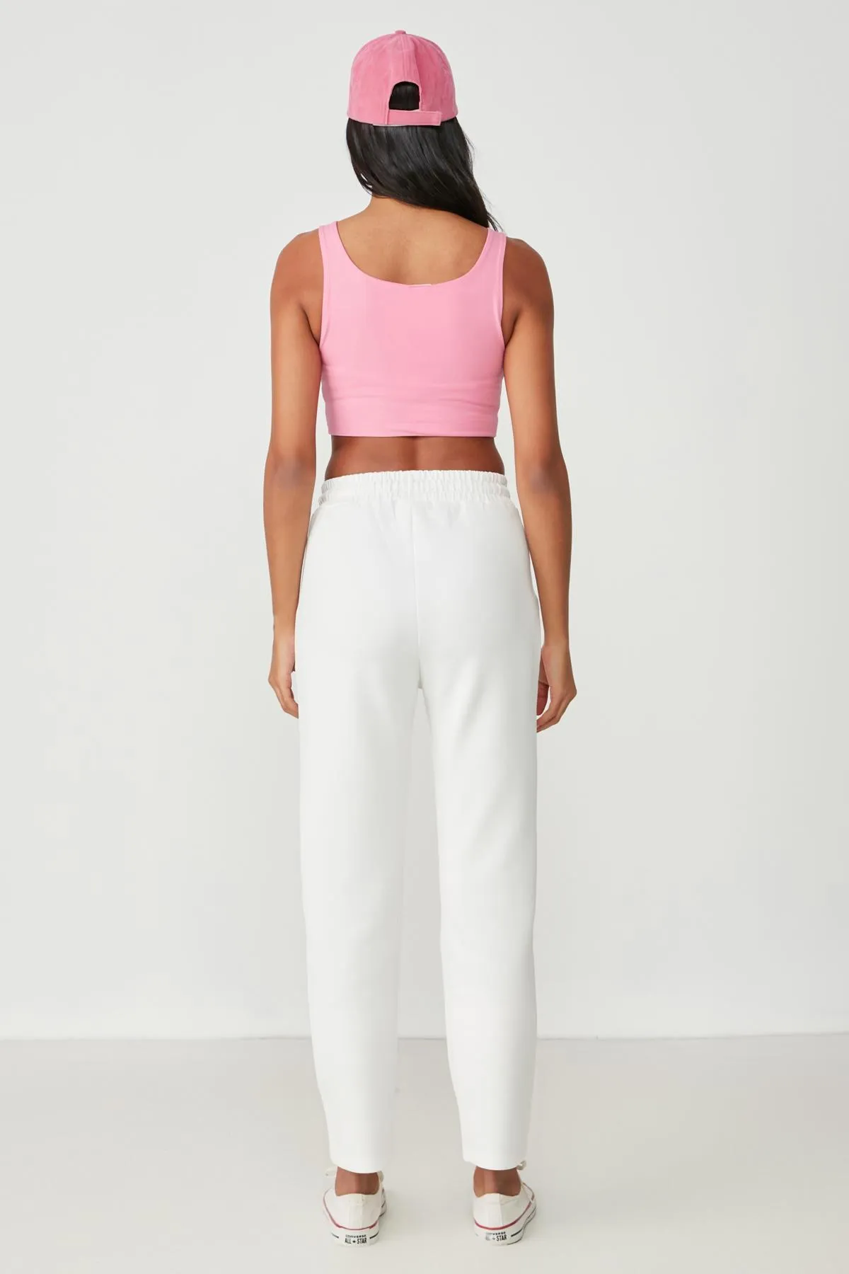 C&City  Jogginghose mit Falten an Taille und Bein 810 Ecru