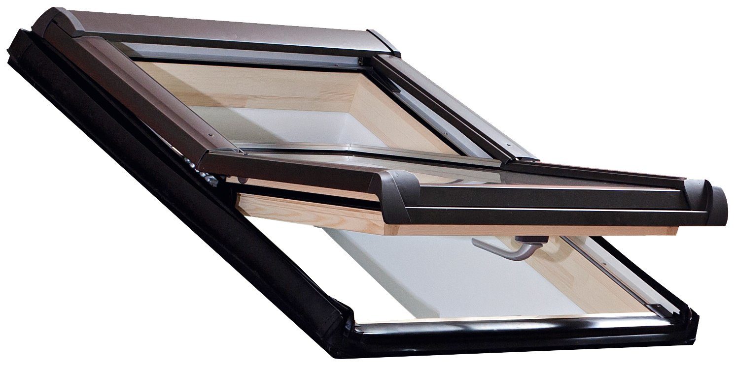 RORO Türen & Fenster Dachfenster Typ DHE217, BxH: 114x140 cm, kieferfarben