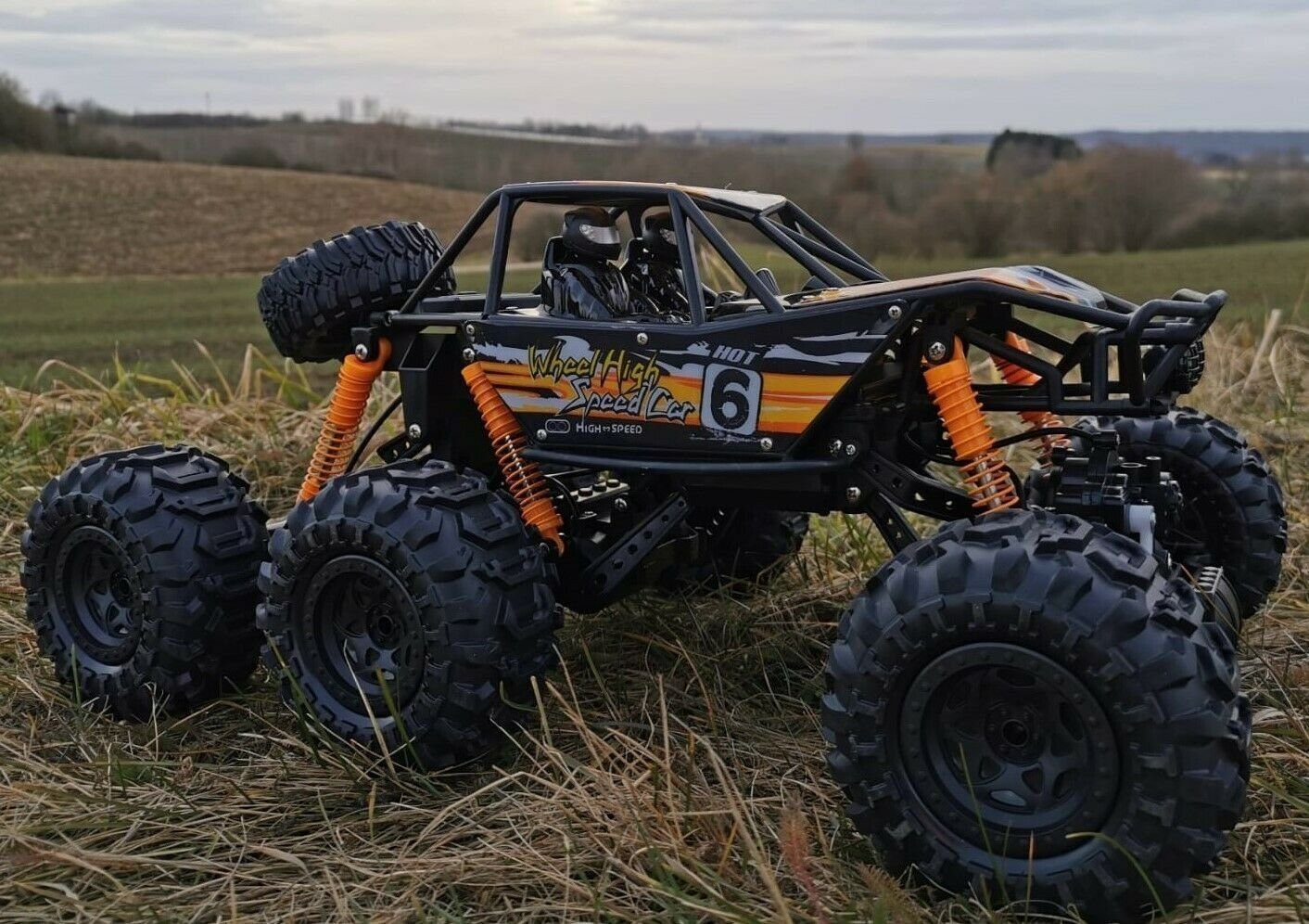 BruKa RC-Auto Robuster Geländewagen SUPER SCORPION, Ferngesteuertes Auto mit 6x6 Allradantrieb, 50cm