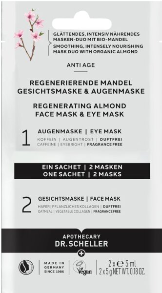 Dr. Scheller Anti-Age Regenerierende Gesichts/Augen maske Gesichtsmaske