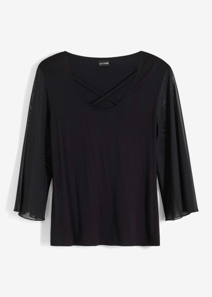 Shirt mit Mesh-Ärmeln