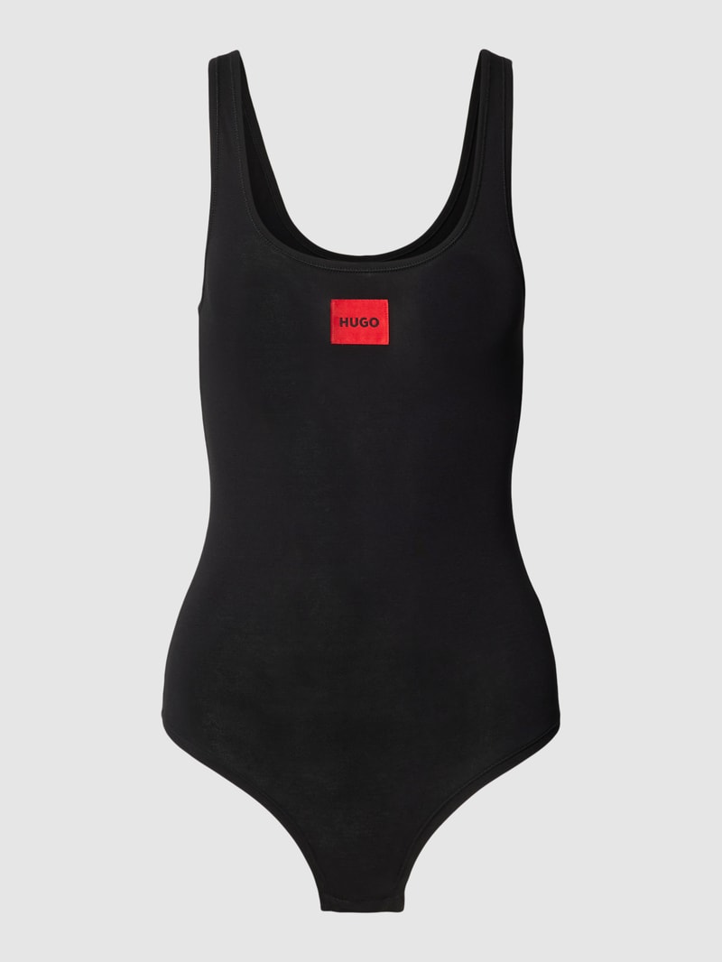 Body mit Label-Patch in schwarz