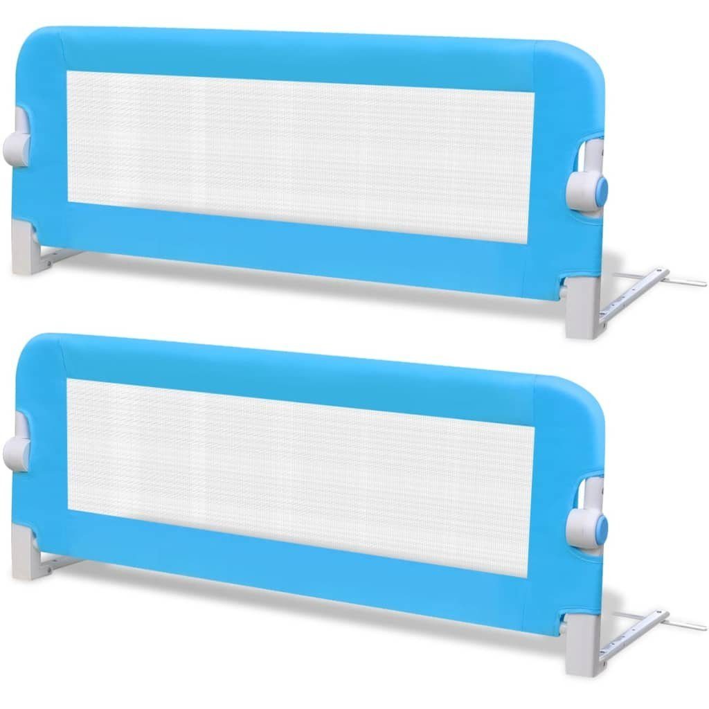 vidaXL Bettschutzgitter Bettschutzgitter Rausfallschutz Bettgitter Seitenschiene Blau 102 x 42
