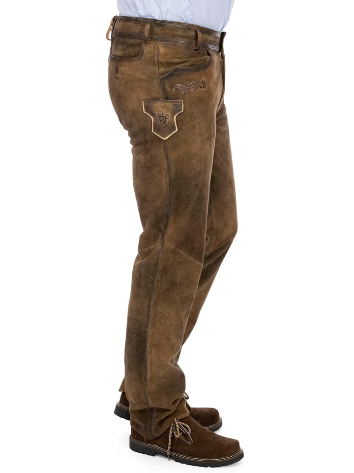 MADDOX Lederhose FLORINUS in dunkelbraun günstig kaufen
