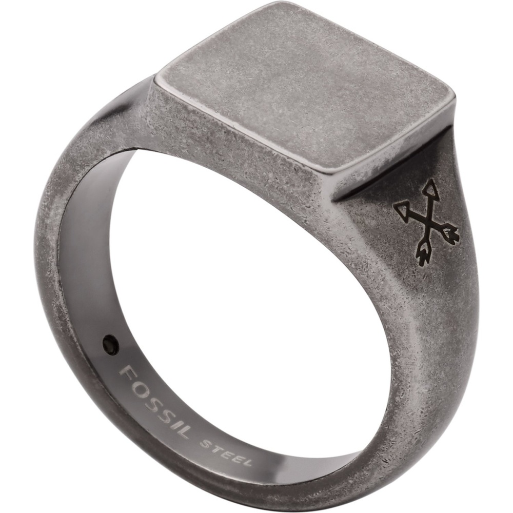 Fossil Bague pour hommes Acier inoxydable argent Bague