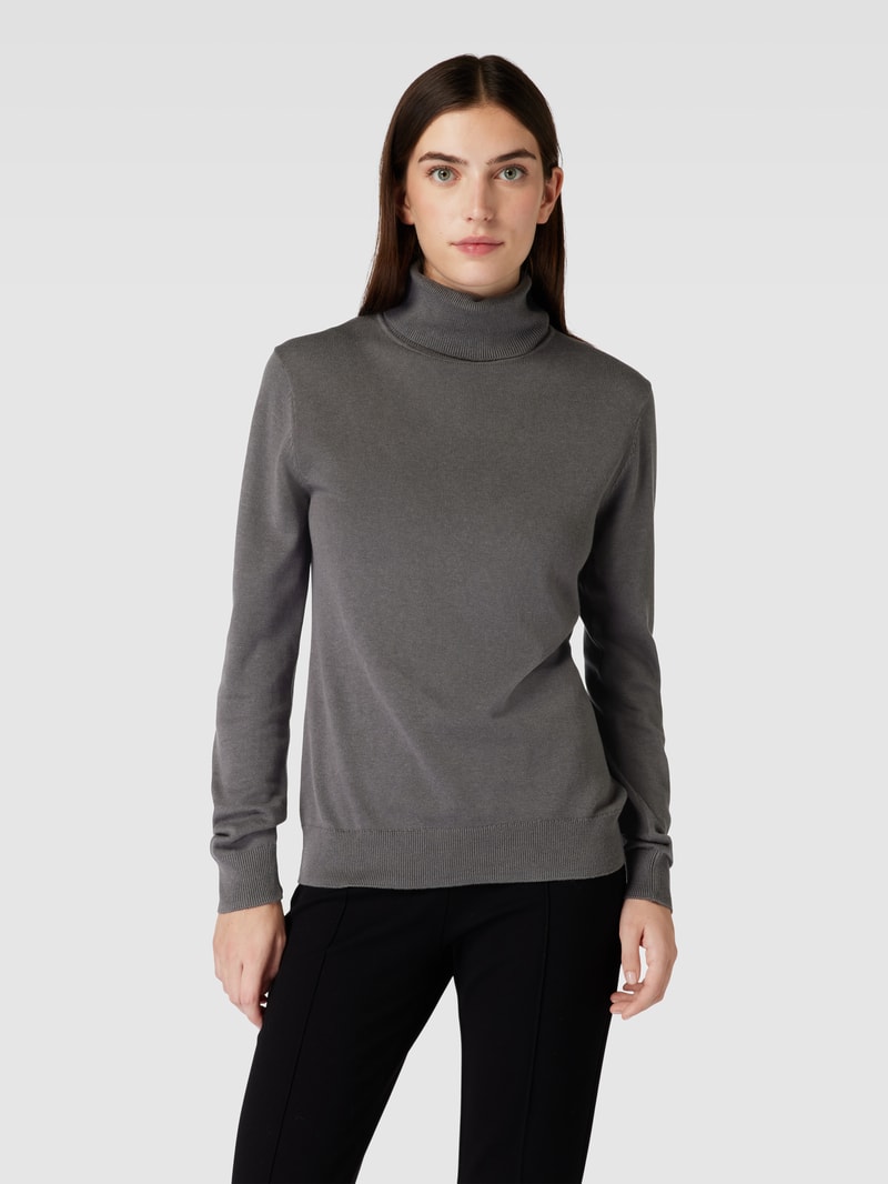 Strickpullover mit Rollkragen in anthrazit